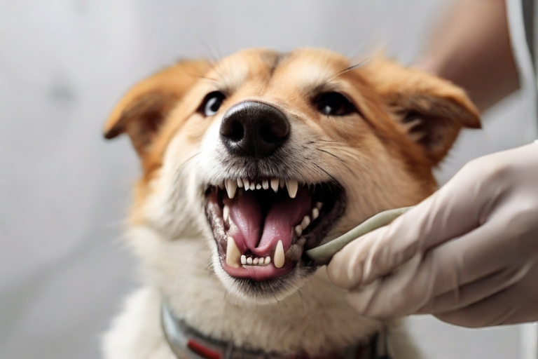 vet hand treat Gingivitis in Dogs,