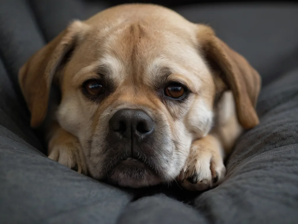 Hookworms in Dogs explained with a dog seem so sick and unhappy